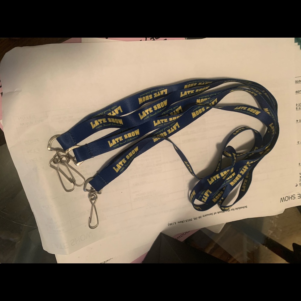 Lot of 3 late show letterman ID holder lanyards